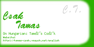 csak tamas business card